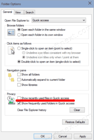 Remove Recent Files From Quick Access