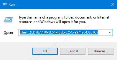 Windows 10 Open God Mode Folder