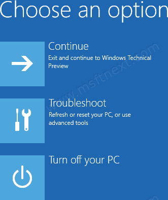 Windows 10 Advanсed Startup Options
