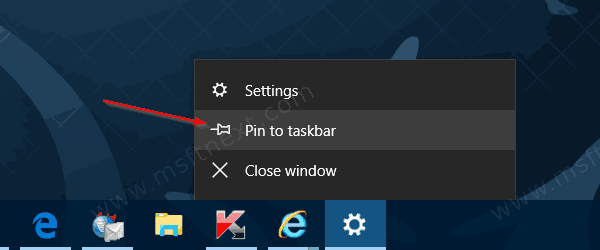 Windows 10 Pin Settings To Taskbar