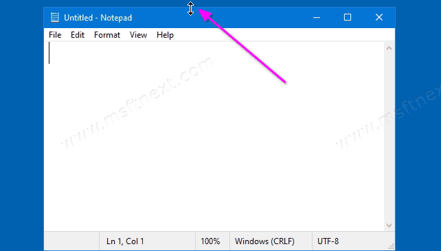 Disable Vertical Maximizing of Windows in Windows 10