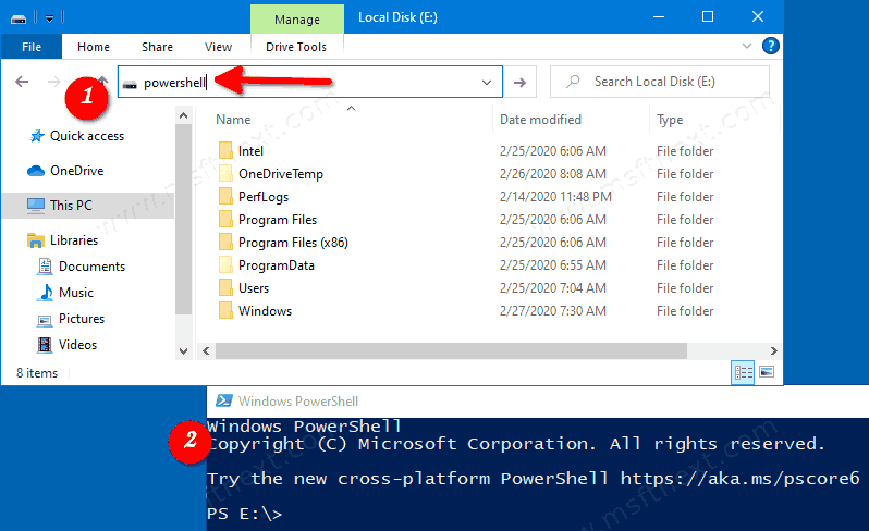 Windows 10 Open Powershell From File Explorer