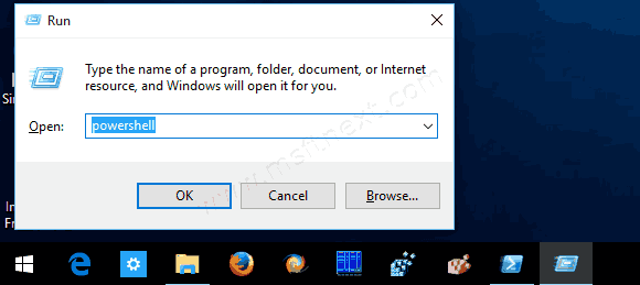 Windows 10 Run Powershell