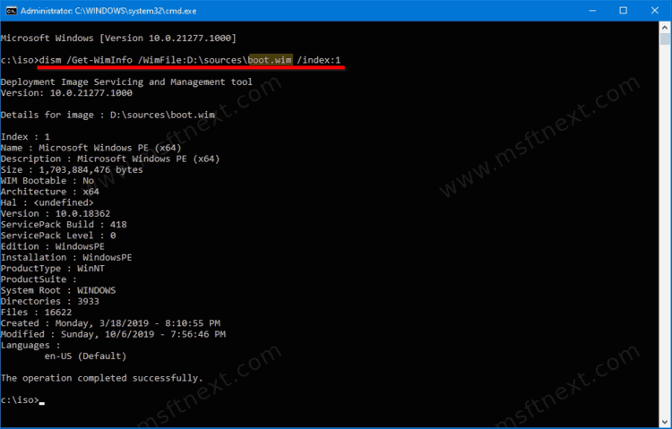 Find Windows Version Build From Boot Wim