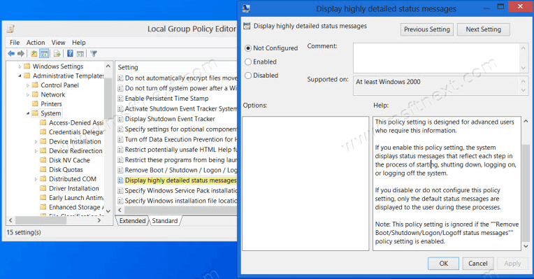 Verbose Logon Messages GP