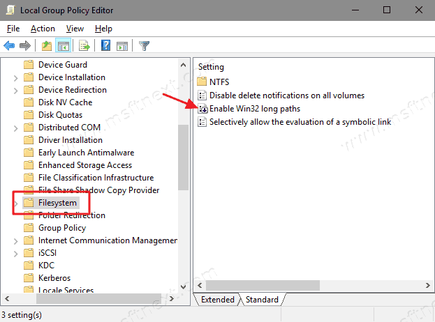 Enable Long Paths For File Explorer In Group Policy