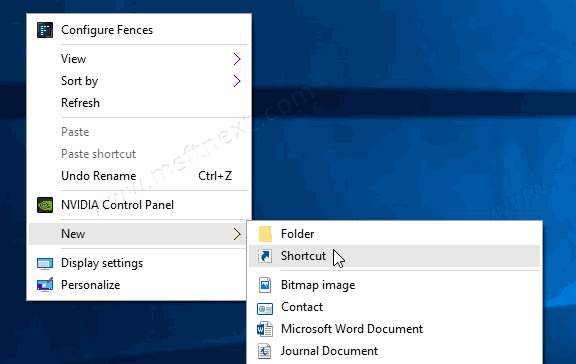 New Windows 10 Shortcut