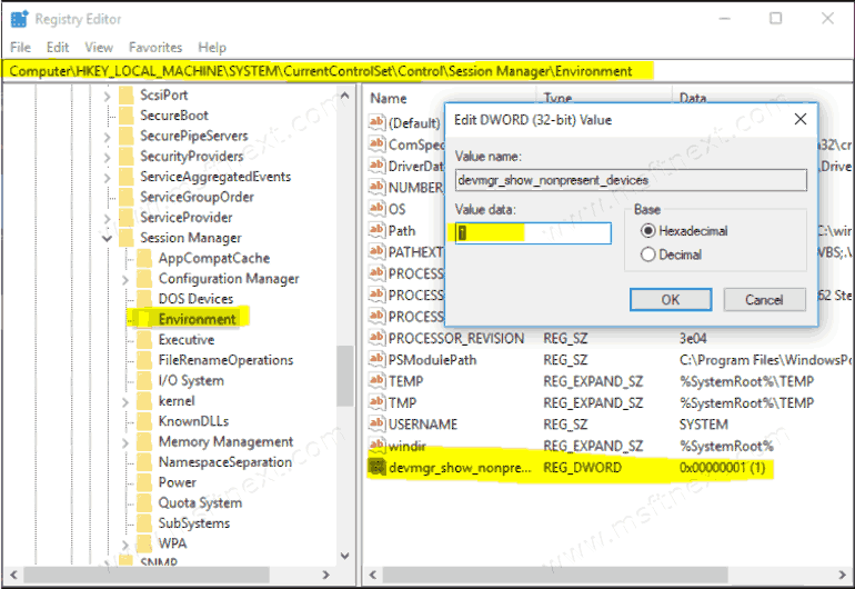 Windows 10 System Environment Variables In Registry