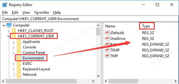 Windows 10 User Environment Variables In Registry