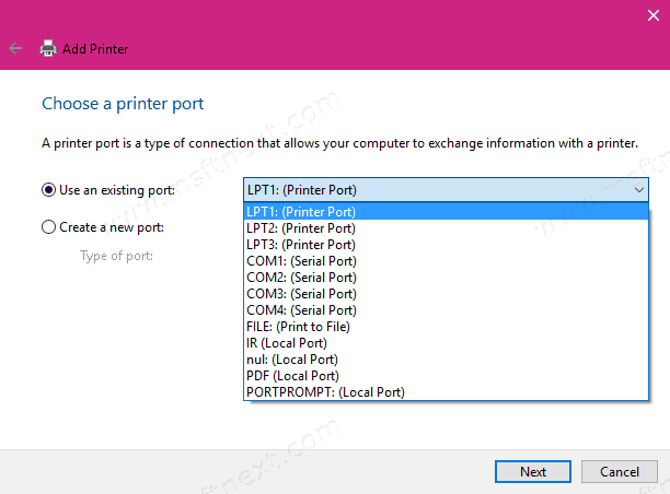 Use An Existing Port