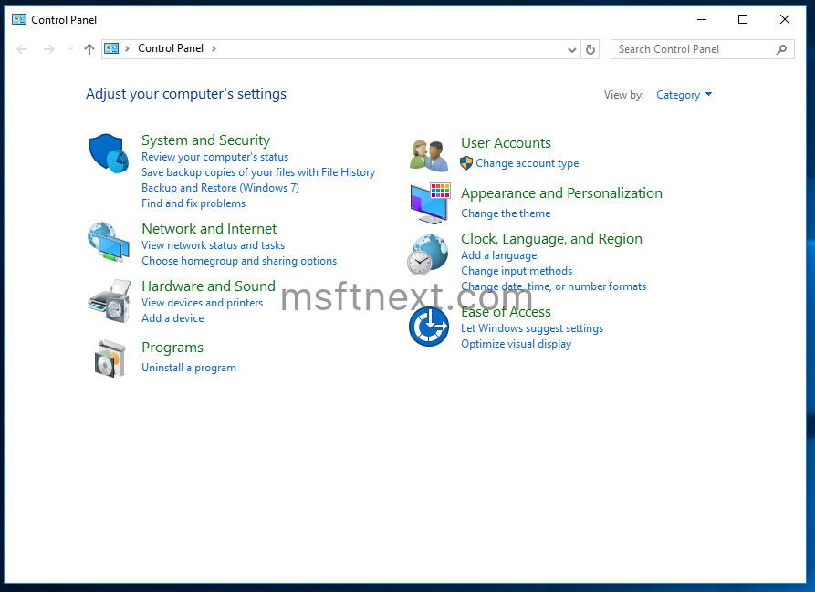 How To Open Control Panel In Windows 10