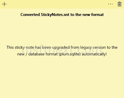 Stickynotes Convert To Windows 10 Format