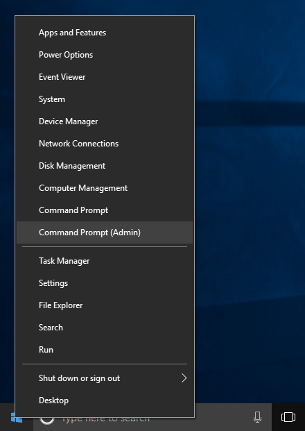 how do i run command prompt as administrator windows 10