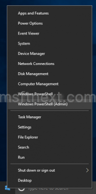 Windows 10 Creators Default Win X