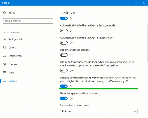 Windows 10 Enable Command Prompt Win + X