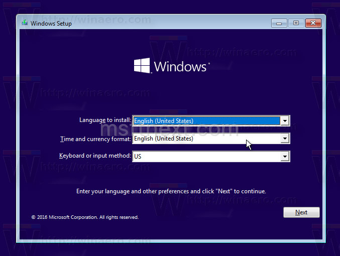 Install Windows 10 from USB Drive