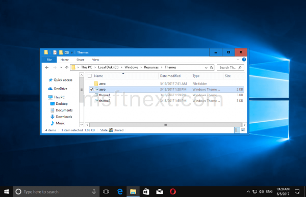 Aero Lite Enabled In Windows 10