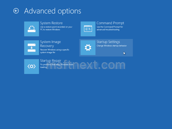 Windows 10 Startup Settings 