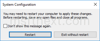 Windows 10 Msconfig Reboot Prompt 