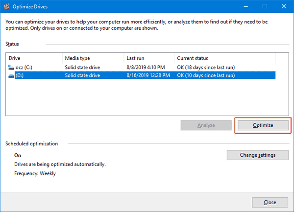 Windows 10 Defrag Drive 4