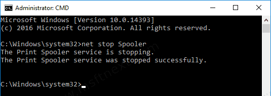 Stop Spooler Windows Service