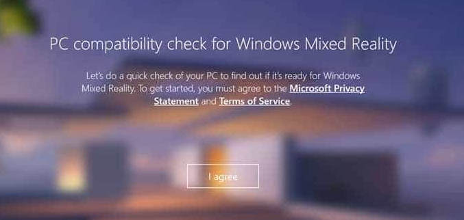 Check Mixed Reality Windows 10