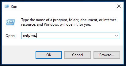 Windows 10 Run Netplwiz