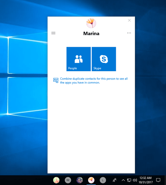 Pin More Contacts to Taskbar in Windows 10 (My People)