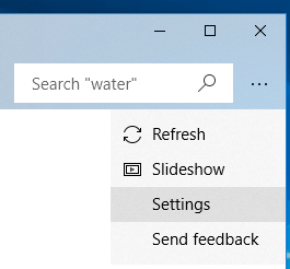 Photos App Menu Settings