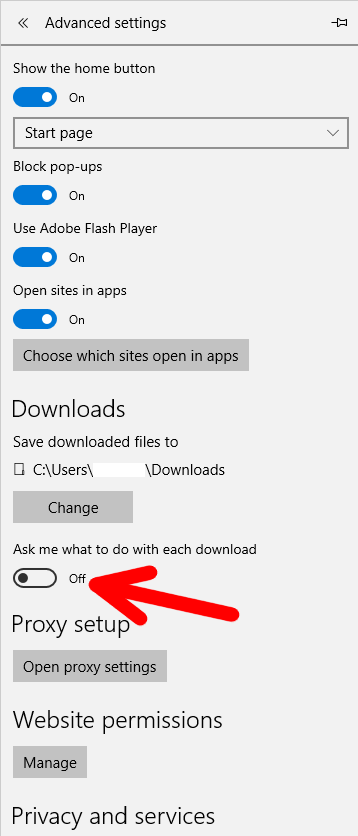 Edge Disable Download Prompt