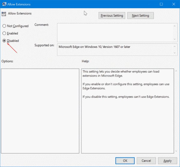 Prevent Installing Extensions In Microsoft Edge 1