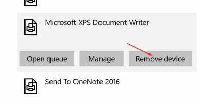 Windows 10 Remove Microsoft XPS Document Writer
