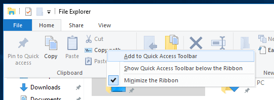 Copy Path Add To Quick Access