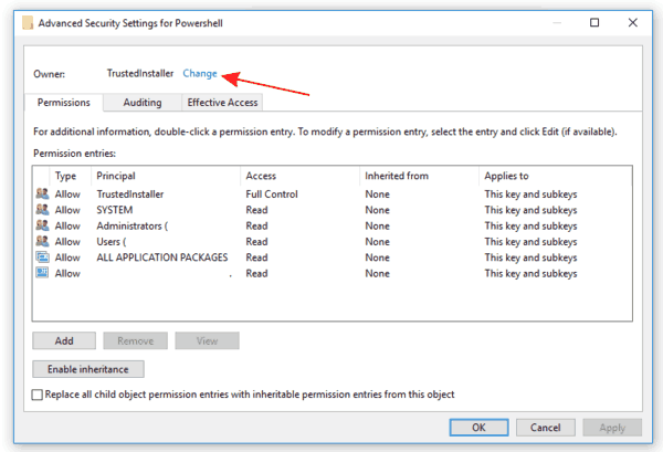 Take Ownership Of A Registry Key 3