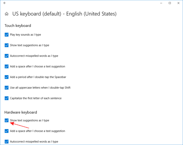 Enable Text Suggestions For Hardware Keyboard 2