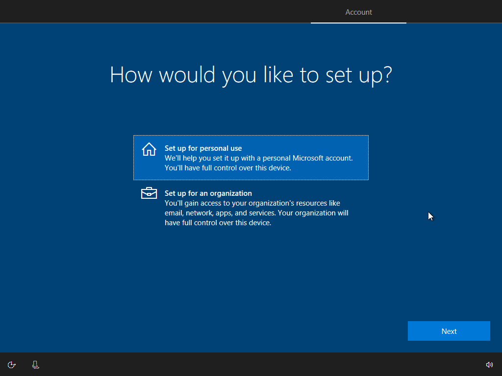 Install Windows 10 Without Microsoft Account