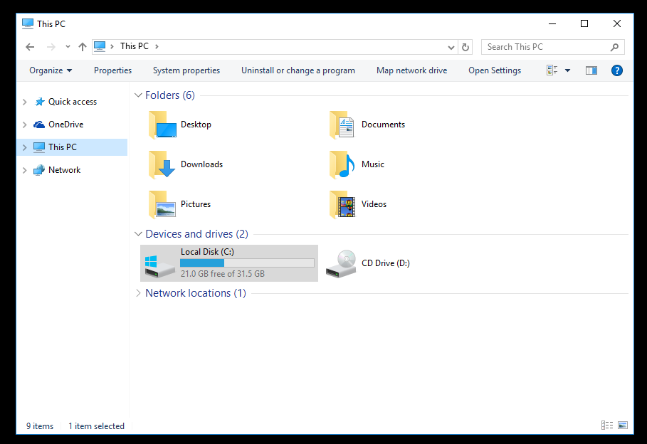 Windows 10 Explorer Without Ribbon