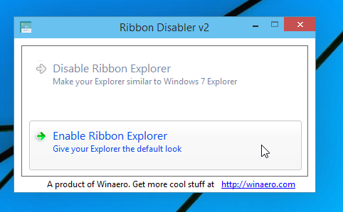 Enable Ribbon Explorer