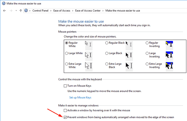 DIsable Aero Snap In Windows 10 Pic2