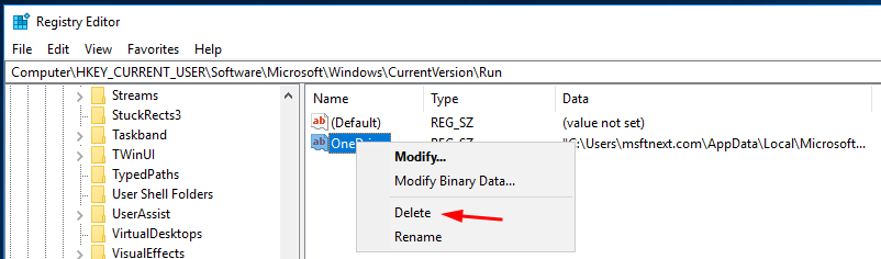 Windows 10 Remove Startup App From Registry