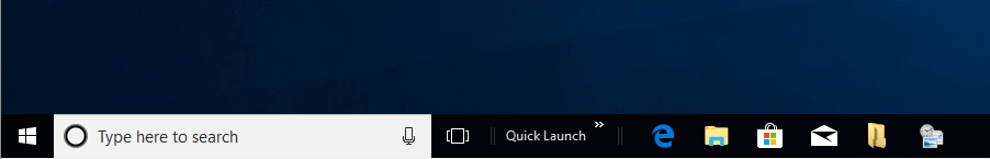 Windows 10 Enable Quick Launch Toolbar Step 5