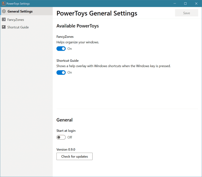 PowerToys Settings App