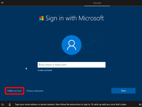 Windows 10 Offline Account Link Oobe