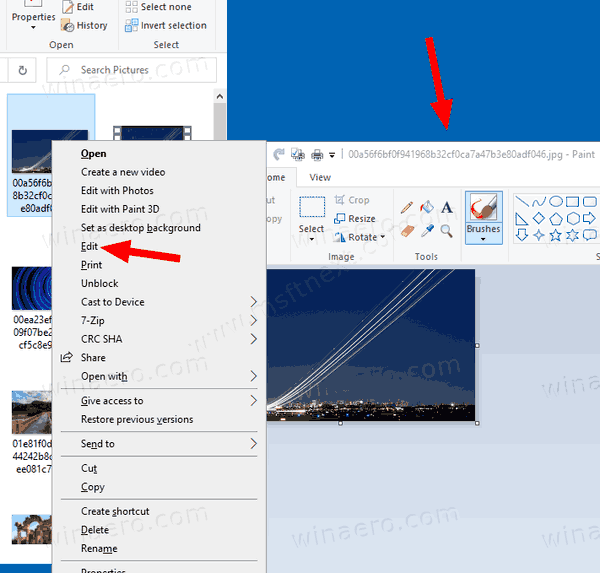 Change App for Edit Menu for Images in Windows 10