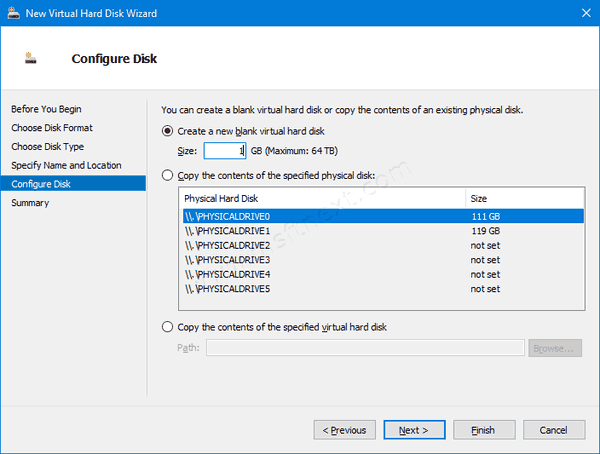 Hyper V New VHD Wizard 4