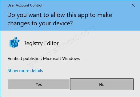 UAC Prompt Windows 10 User Account Control Dialog Confirmation