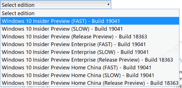 Windows 10 Build 19041 Download ISOs