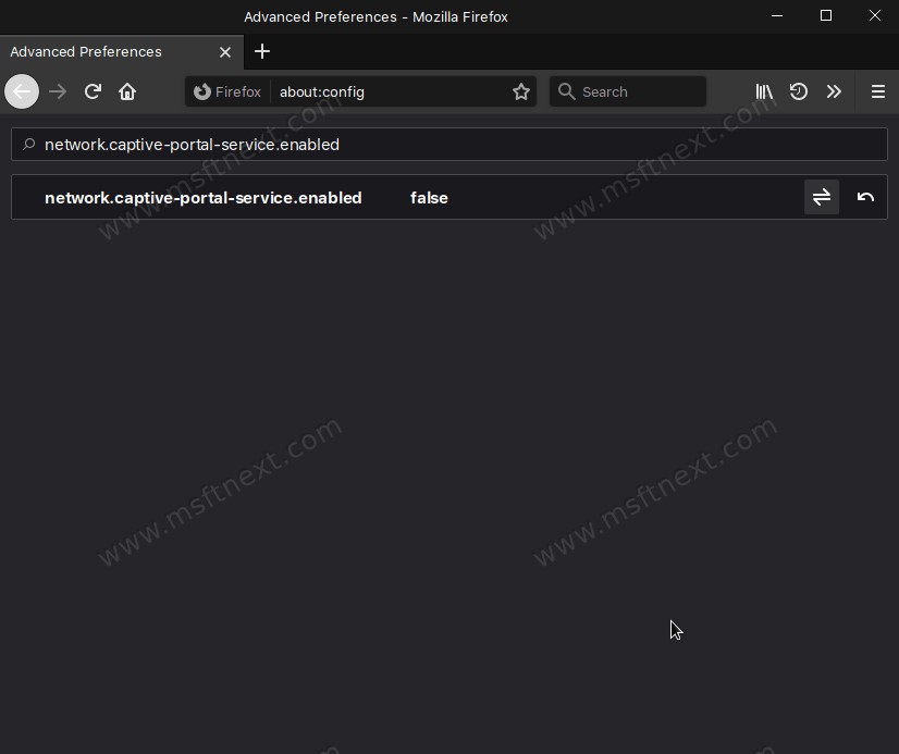 Firefox Disable Captive Portal