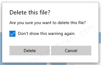 Windows 10 Photos Disable Delete Confirmation Dialog