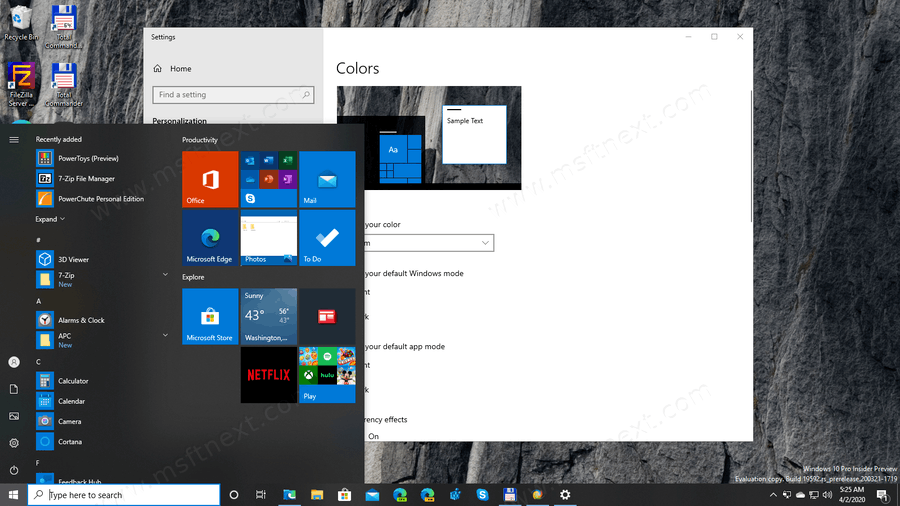 Turn On Or Off Transparency Effects In Windows 10